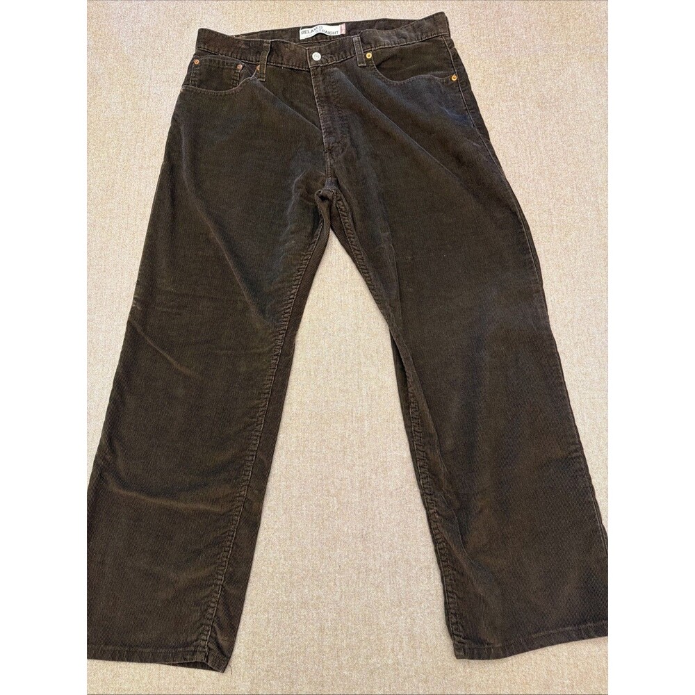 Levis 559 Mens Relaxed Straight Corduroy Pants Brown W38 L30 5-Pocket Casual